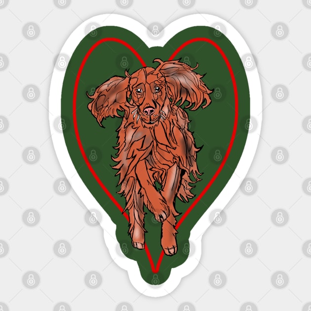 Irish Red Setter Sticker by Gearysworld 